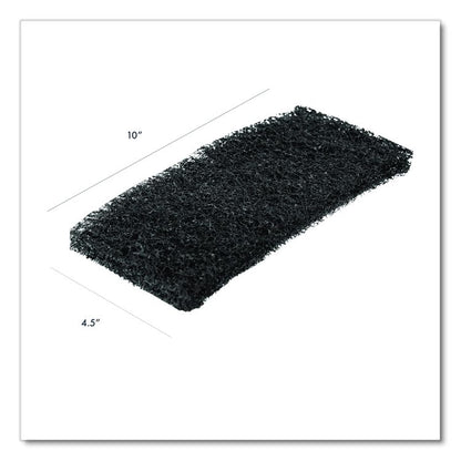 Octopus Heavy Duty Cleaning Pad, 6 x 9, Black, 5 Pads/Bag, 4 Bags/Carton