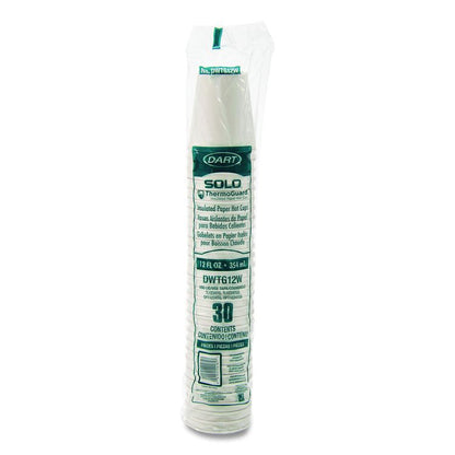 Thermoguard Insulated Paper Hot Cups, 12 oz, White Sustainable Forest Design, 600/Carton