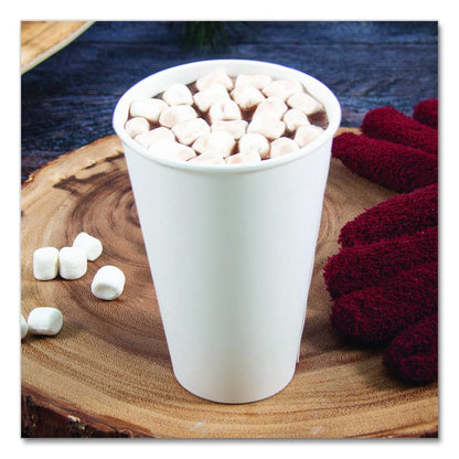 Thermoguard Insulated Paper Hot Cups, 16 oz, White Sustainable Forest Design, 600/Carton