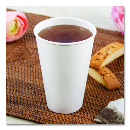 Thermoguard Insulated Paper Hot Cups, 16 oz, White Sustainable Forest Design, 600/Carton