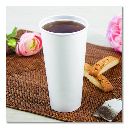 Thermoguard Insulated Paper Hot Cups, 24 oz, White Sustainable Forest Design, 600/Carton