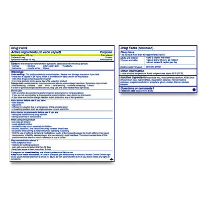 Complete Menstrual Caplets, 2/Pack, 30 Packs/Box