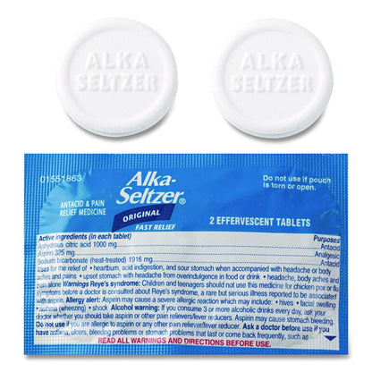 Buffered Aspirin (NSAID) Tablets, 2/Pack, 30 Packs/Box