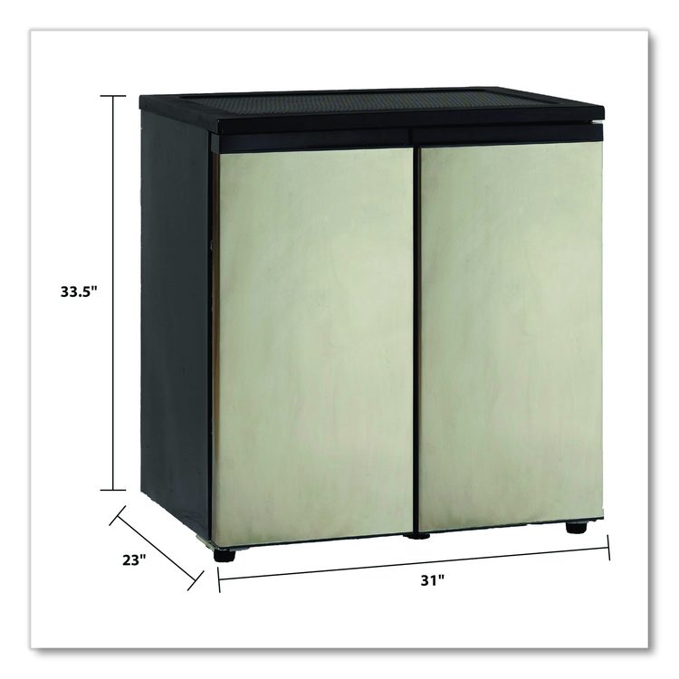 5.5 Cu.Ft. Side by Side Refrigerator/Freezer, Black/Platinum