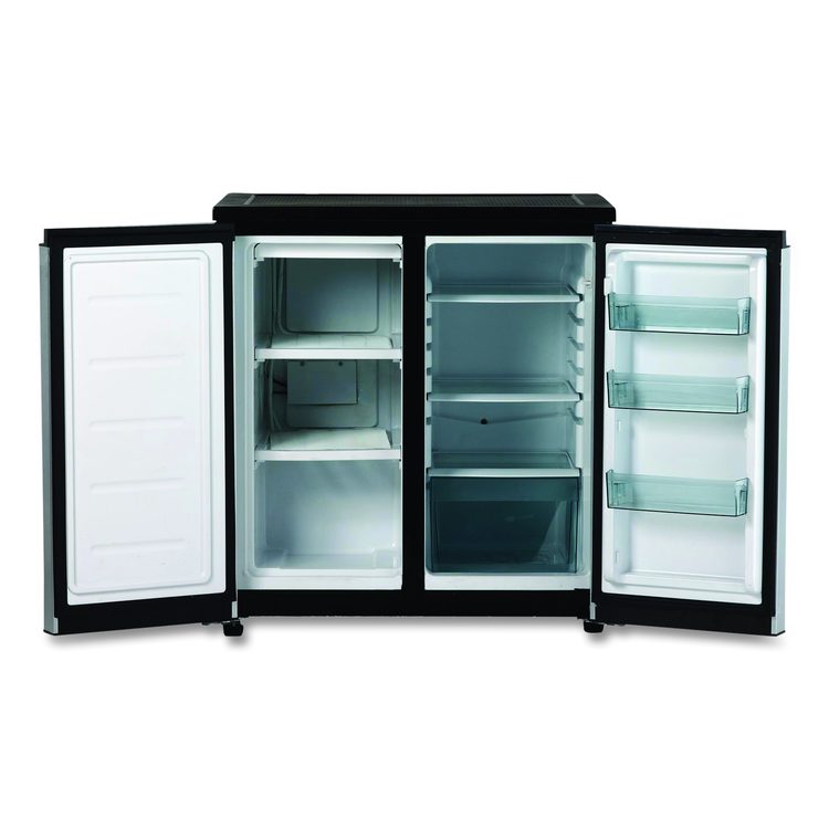 5.5 Cu.Ft. Side by Side Refrigerator/Freezer, Black/Platinum