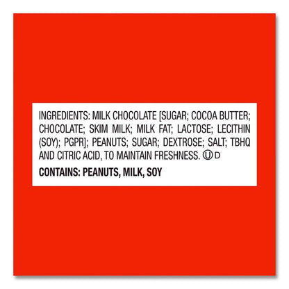 Snack Size Peanut Butter Cups, 19.5 oz Bag, 2 Bags/Carton