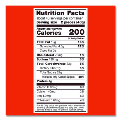 Snack Size Peanut Butter Cups, 19.5 oz Bag, 2 Bags/Carton