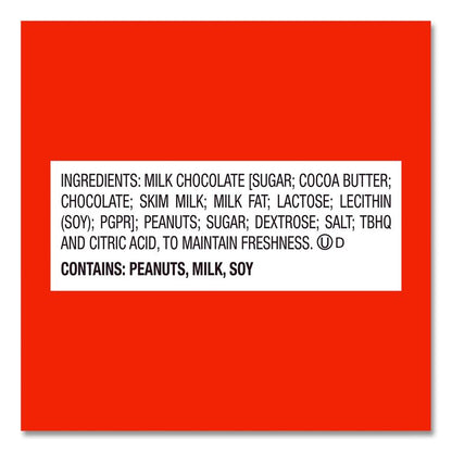 Peanut Butter Cups Bar, Full Size, 1.5 oz Bar, 2 Cups/Bar, 36 Bars/Box