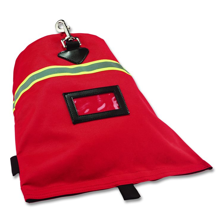 Arsenal 5082 SCBA Mask Bag with Hook-and-Loop Closure, Fleece Lining, 8.5 x 8.5 x 14, Red