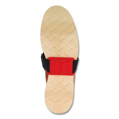 TREX 6316 Mid-Sole Ice Cleats. Flat Sole, One Size Fits Most, Orange, Pair