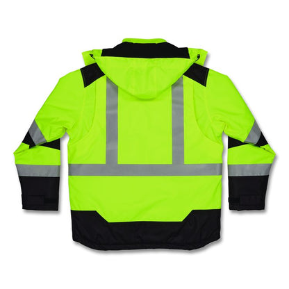 GloWear Class 3 Hi-Vis Winter Jacket with AmpliFIRE Heat Reflective Lining, Medium, Lime