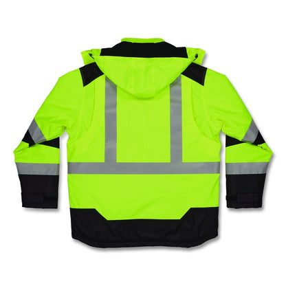 GloWear Class 3 Hi-Vis Winter Jacket with AmpliFIRE Heat Reflective Lining, Large, Lime