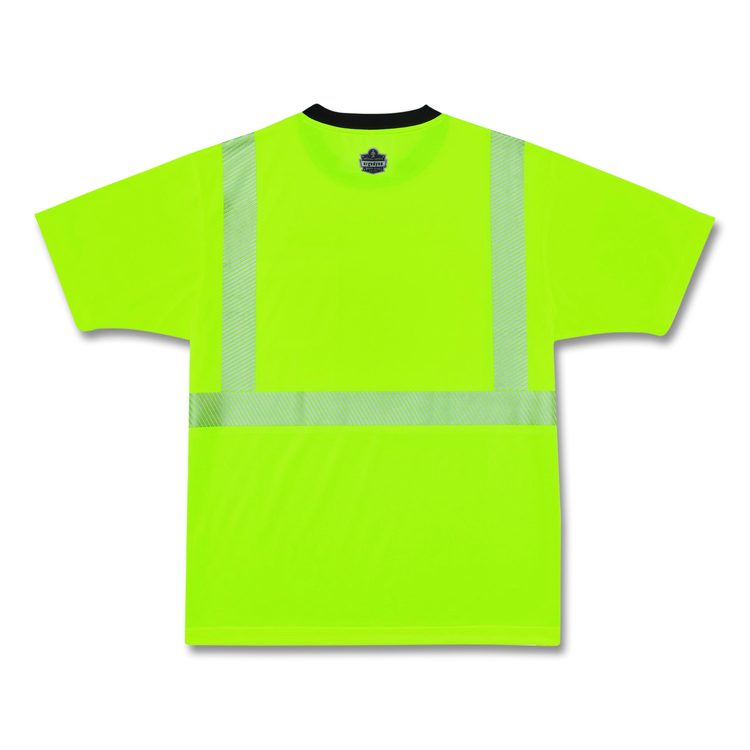 GloWear 8280BK Class 2 Performance T-Shirt with Black Bottom, 10X-Large Long, Lime