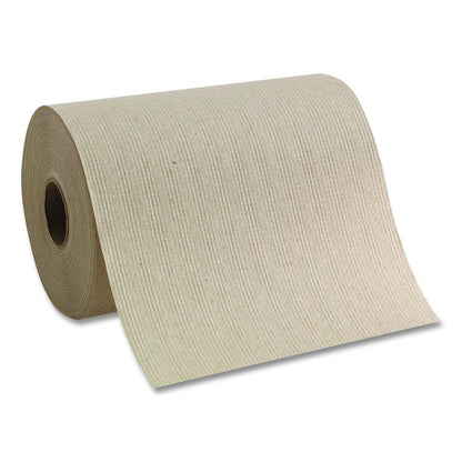 Pacific Blue Basic Recycled Paper Towel Roll, 1-Ply, 7.88 x 350 ft, Brown, 12 Rolls/Carton