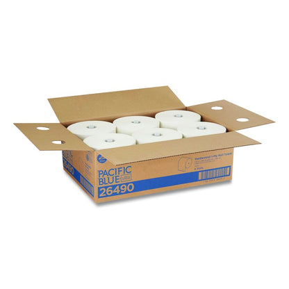 Pacific Blue Ultra Paper Towels, 1-Ply, 7.87" x 1,150 ft, White, 6 Rolls/Carton