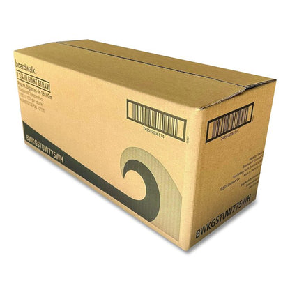 Giant Straws, 7.75", Polypropylene, Clear, 150/Pack, 10 Packs/Carton