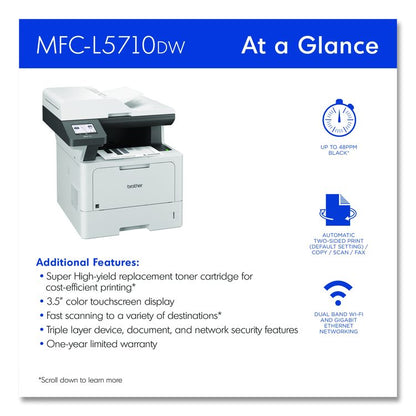 MFC-L5710DW Business Monochrome Laser AIO Printer, Copy, Fax, Print, Scan