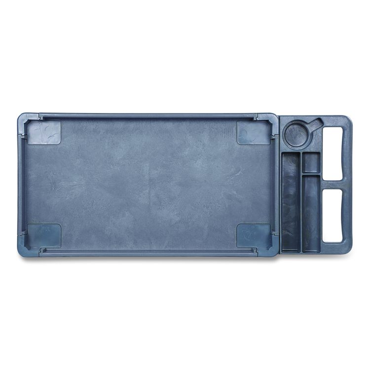 Two-Shelf Utility Cart, Plastic, 2 Shelves, 500 lb Capacity, 17.25" x 40" x 33.5", Gray
