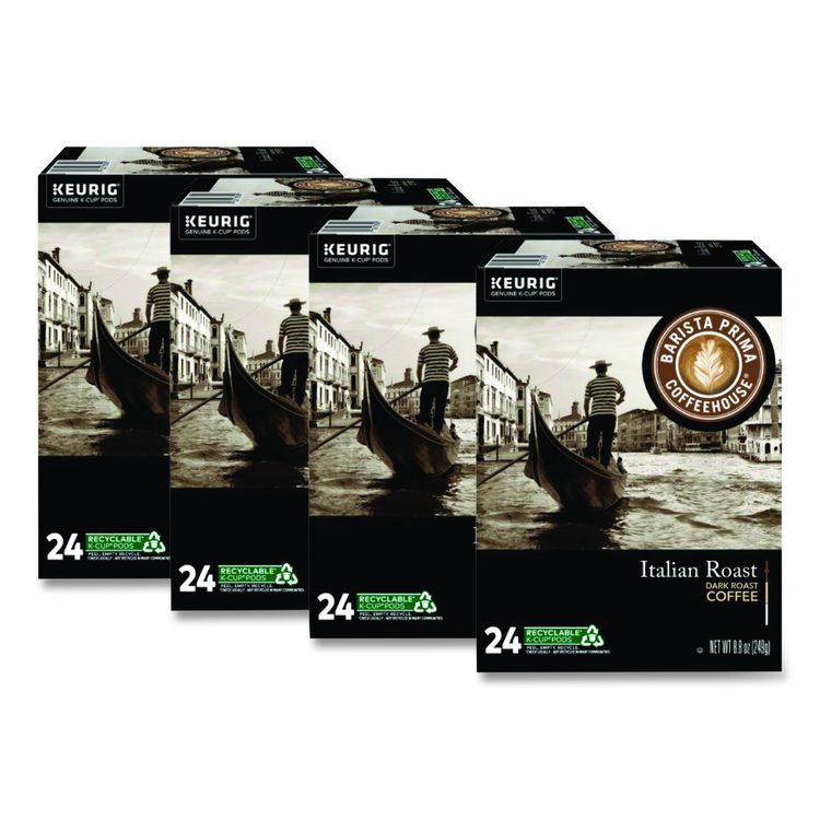 Italian Roast K-Cups Coffee Pack, 24/Box, 4 Box/Carton