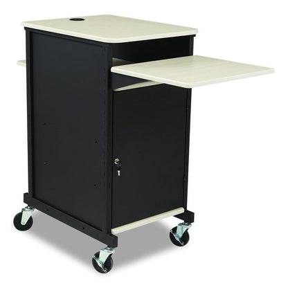 Jumbo Presentation Cart, 21 x 33 x 40, Ivory/Black