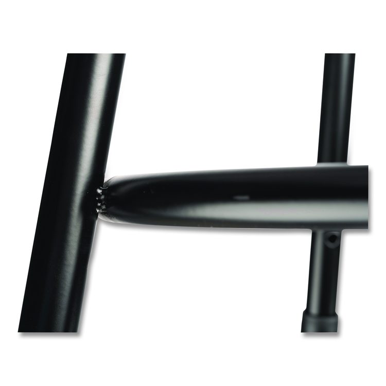 6400 Series Height Adjustable HD Vinyl Padded Steel Stool, Supports 500 lb, 30.5" to 38.5" Seat Height, Black Seat/Base