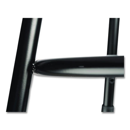6400 Series Height Adjustable HD Vinyl Padded Steel Stool, Supports 500 lb, 30.5" to 38.5" Seat Height, Black Seat/Base