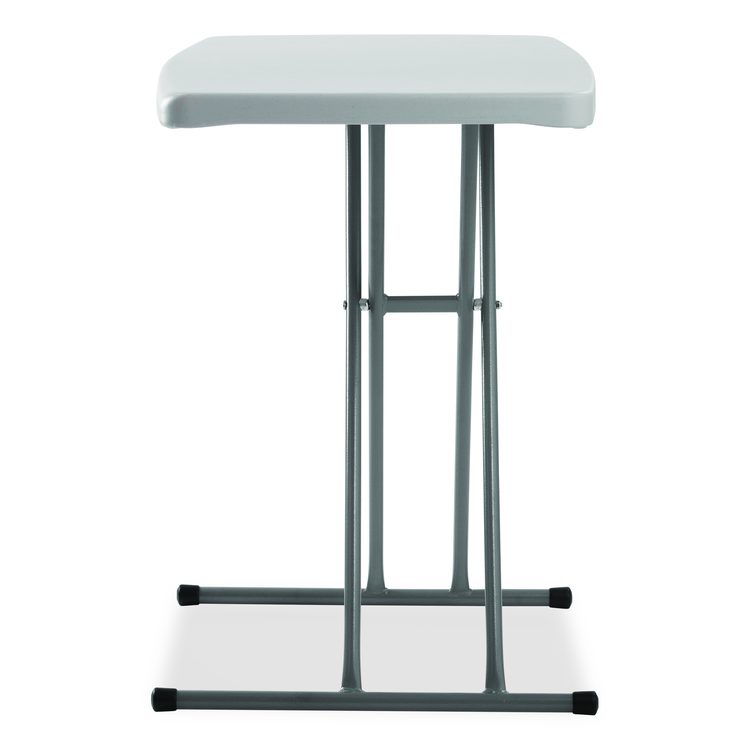 Height Adjustable Personal Folding Table, Rectangular, 20 x 30 x 27.87, Speckled Gray Top, Gray Base/Legs