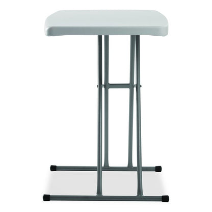 Height Adjustable Personal Folding Table, Rectangular, 20 x 30 x 27.87, Speckled Gray Top, Gray Base/Legs