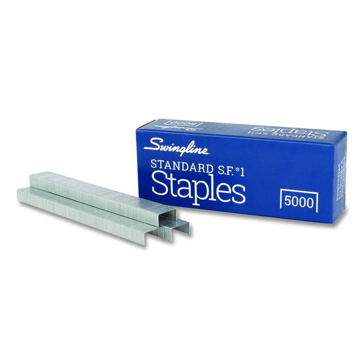 S.F. 1 Standard Staples, 0.25" Leg, 0.5" Crown, Steel, 5000/Box