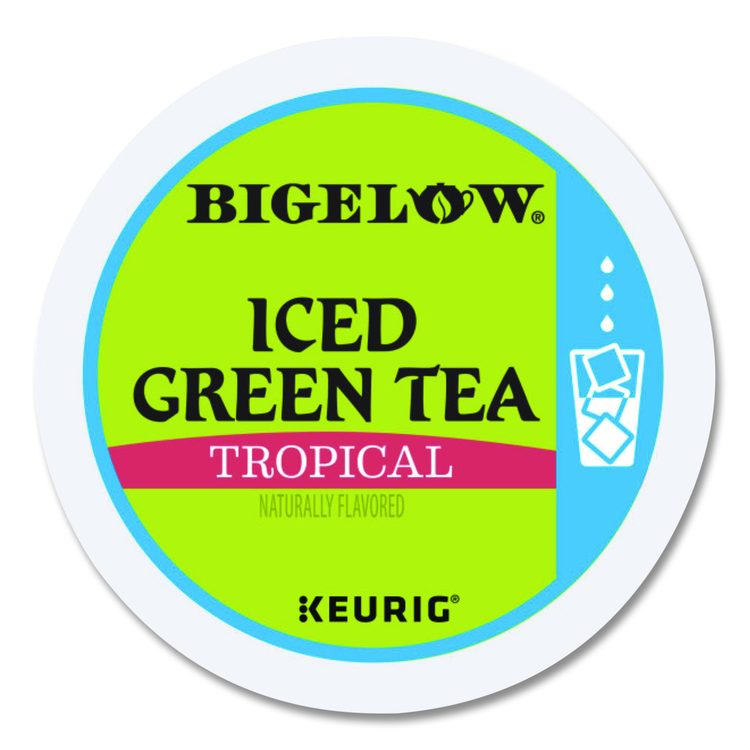 Tropical Iced Green Tea, K-Cup, 0.10 oz, 22/Box