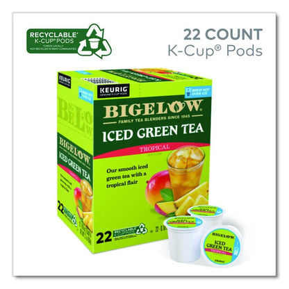 Tropical Iced Green Tea, K-Cup, 0.10 oz, 22/Box