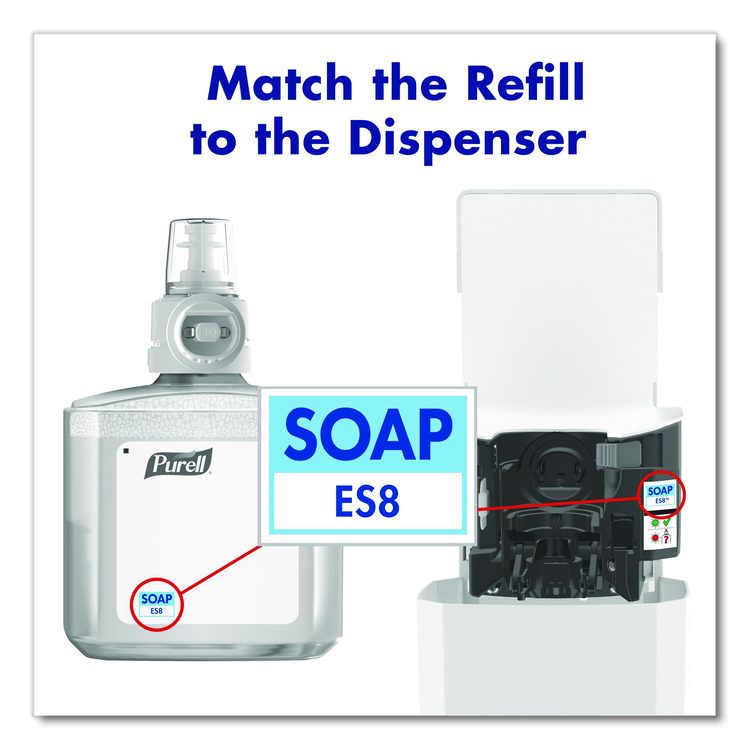 Professional Advanced Gel Hand Sanitizer Fragrance Free, For ES8 Dispenser, 2/Carton