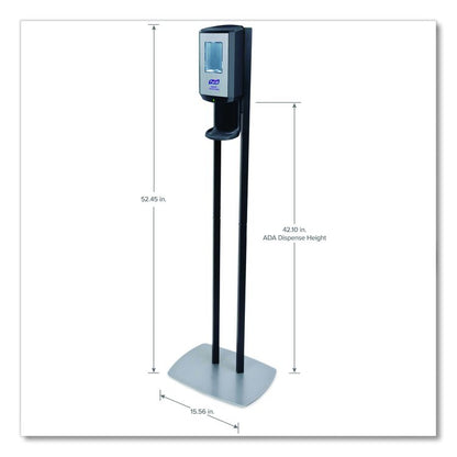 CS8 Hand Sanitizer Floor Stand with Dispenser, 1,200 mL, 13.5 x 5 x 28.5, Graphite