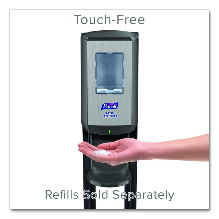 CS8 Hand Sanitizer Floor Stand with Dispenser, 1,200 mL, 13.5 x 5 x 28.5, Graphite