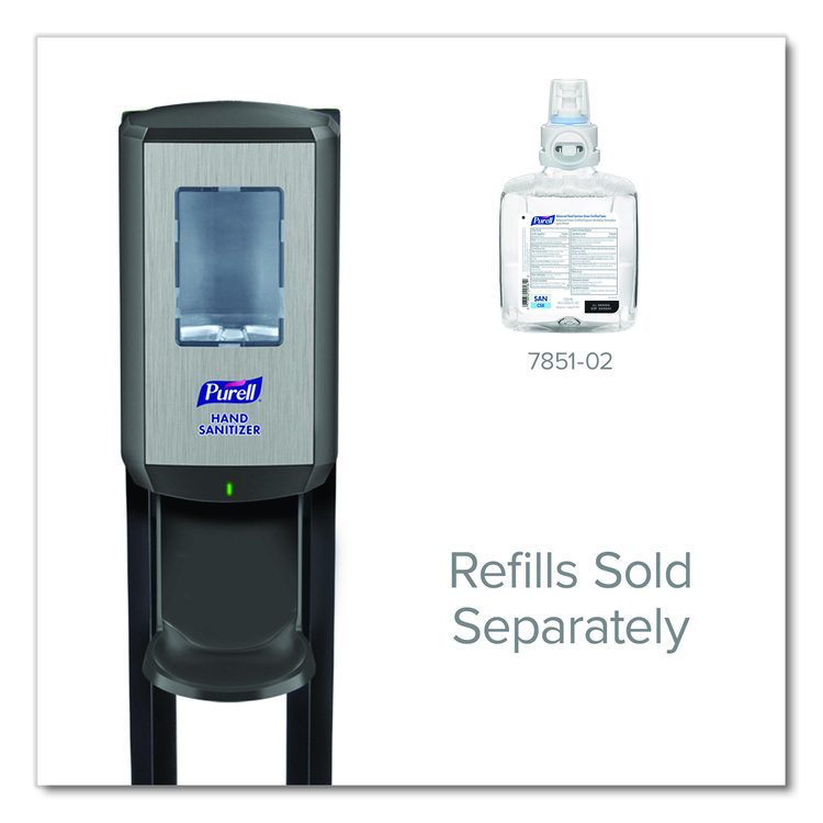 CS8 Hand Sanitizer Floor Stand with Dispenser, 1,200 mL, 13.5 x 5 x 28.5, Graphite
