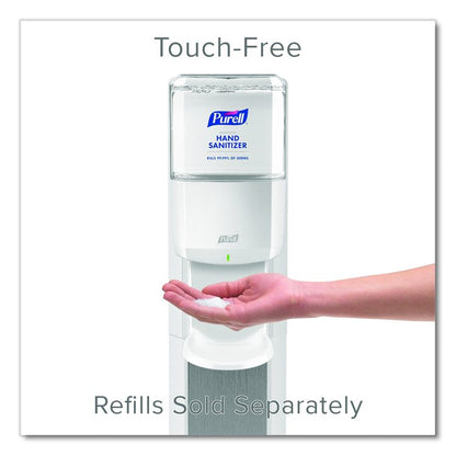 MESSENGER ES8 Silver Panel Floor Stand with Dispenser, 1,200 mL, 16.75 x 6 x 40, Silver/White