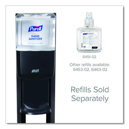 ES6 Hand Sanitizer Floor Stand with Dispenser, 1,200 mL, 13.5 x 5 x 28.5, Graphite/Silver