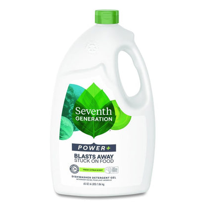 Natural Automatic Dishwasher Gel, Ultra Power Plus, Fresh Citrus Scent, 65 oz Bottle