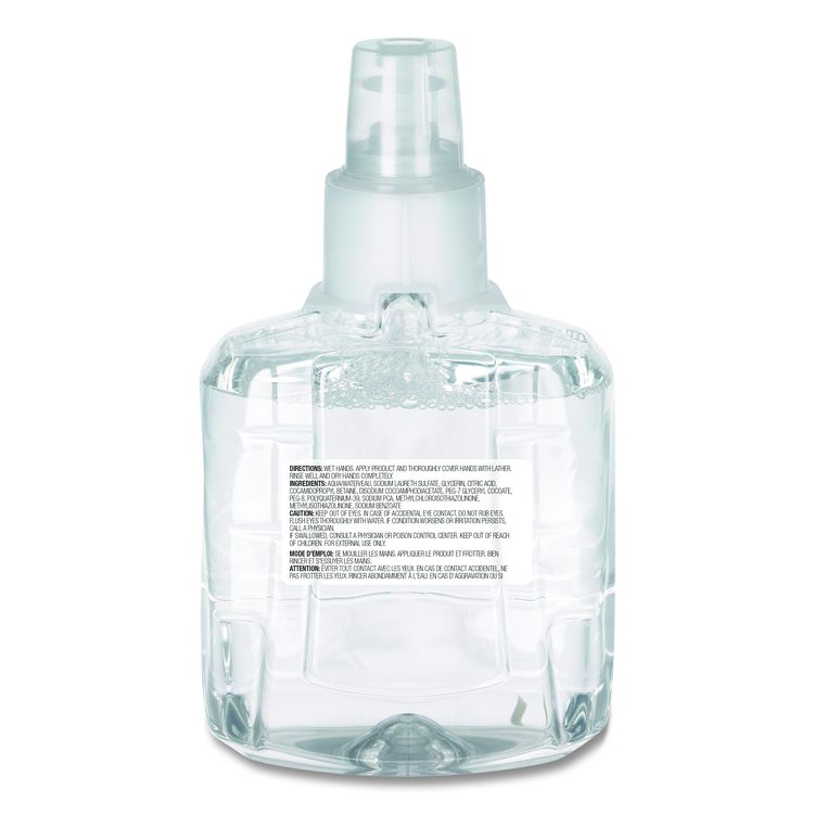 Clear and Mild Foam Handwash Refill, For LTX-12 Dispenser, Fragrance-Free, 1,200 mL, 2/Carton