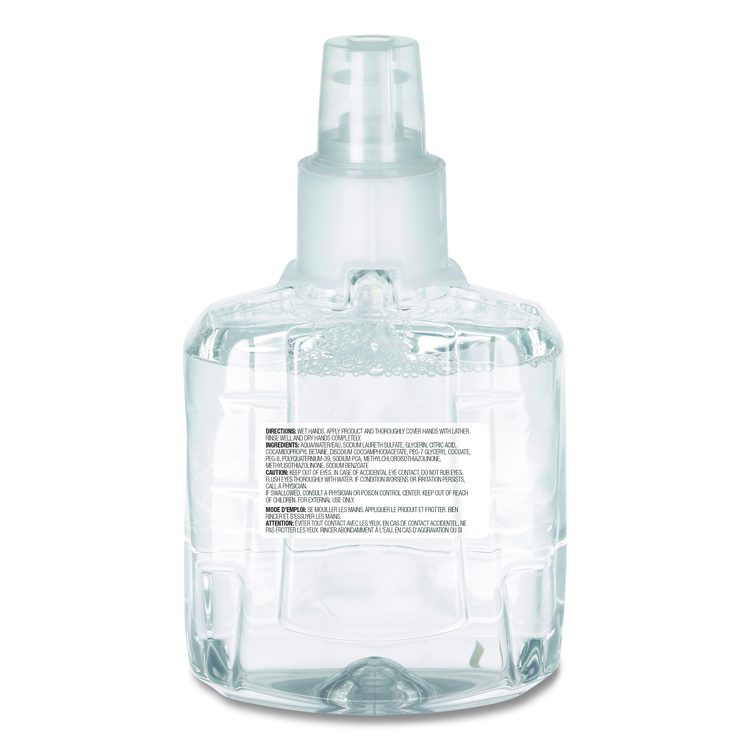 Clear and Mild Foam Handwash Refill, For LTX-12 Dispenser, Fragrance-Free, 1,200 mL
