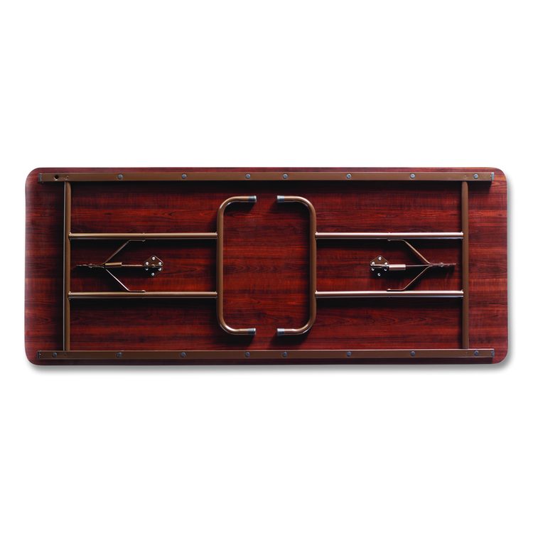 Wood Folding Table, Rectangular, 48w x 23.88d x 29h, Mahogany