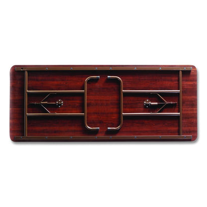 Wood Folding Table, Rectangular, 48w x 23.88d x 29h, Mahogany