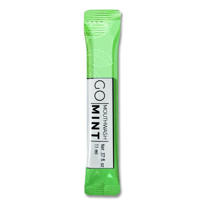 Individual Mouthwash Packets, Display Pack, Mint Flavor, 0.37 oz Packet, 20/Pack