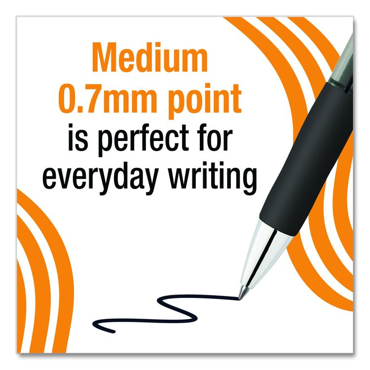 Gel-ocity Pro Gel Pen, Retractable, Medium 0.7 mm, Black Ink, Translucent Black/Black Barrel, 4/Pack