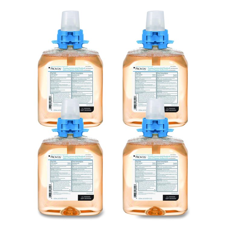 Foaming Antimicrobial Handwash/Moisturizer Refill, For FMX-12 Dispenser, Light Fruity Scent, 1,250 mL, 4/Carton