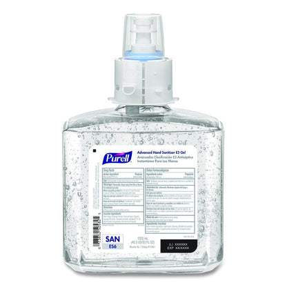 Food Processing Advanced Hand Sanitizer E3 Gel, 1,200 mL Bottle, Fragrance-Free, For ES6 Dispensers, 2/Carton