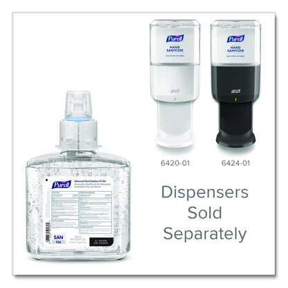 Food Processing Advanced Hand Sanitizer E3 Gel, 1,200 mL Bottle, Fragrance-Free, For ES6 Dispensers, 2/Carton