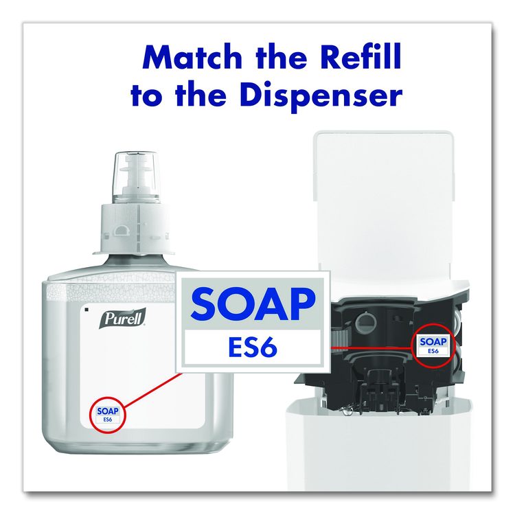 Food Processing Advanced Hand Sanitizer E3 Gel, 1,200 mL Bottle, Fragrance-Free, For ES6 Dispensers, 2/Carton