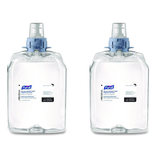 Education HEALTHY SOAP Fragrance Free Foam Refill, Unscented, 2,000 mL, 2/Carton