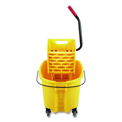 WaveBrake 2.0 Bucket/Wringer Combos, Side-Press, 26 qt, Plastic, Yellow